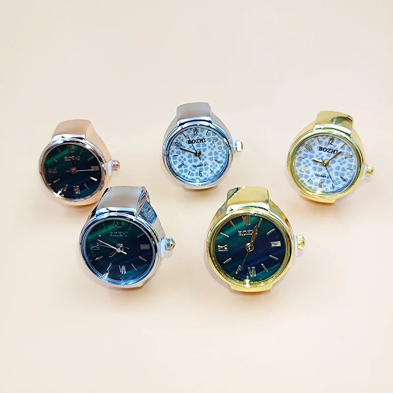 Anello Orologio con Movimento Creativo Moda Accessorio Vintage in Lega Orologio al Quarzo Gioiello Uomo Donna Regalo