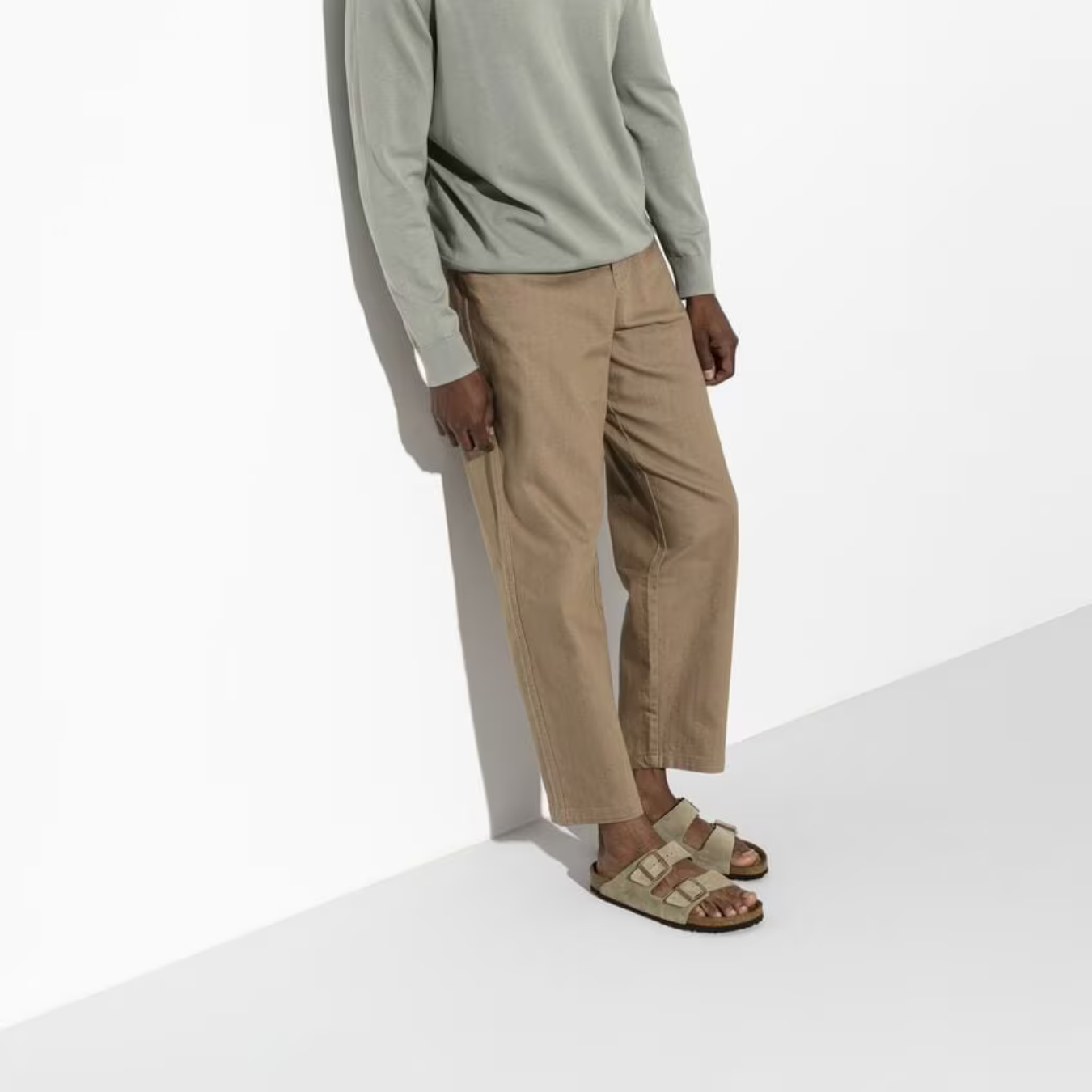 Arizona® – Sandali Casual con Plantare Anatomico Morbido in Pelle Scamosciata Taupe
