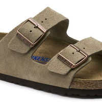 Arizona® – Sandali Casual con Plantare Anatomico Morbido in Pelle Scamosciata Taupe