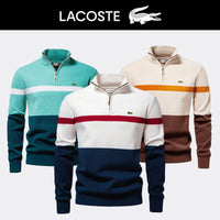 Ꮮаcostе – Polo Classica Uomo a Coste con Zip | Eleganza e Comfort per Ogni Occasione