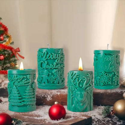 CandleArt® Élégante Forme de Bougies 3D de Noël pour Ambiances Festives