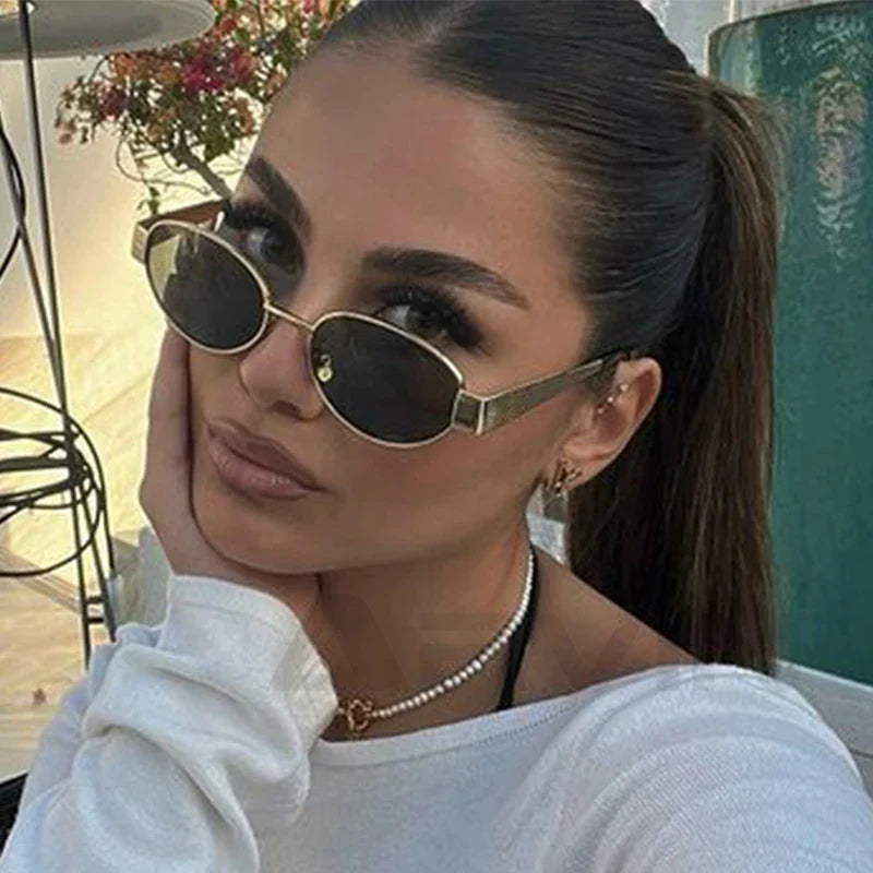 Occhiali da sole ovali donna retrò