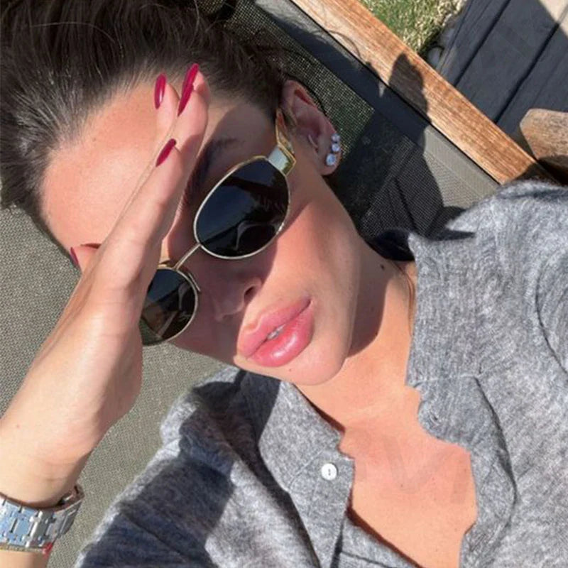 Occhiali da sole ovali donna retrò