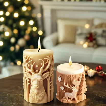 CandleArt® Élégante Forme de Bougies 3D de Noël pour Ambiances Festives