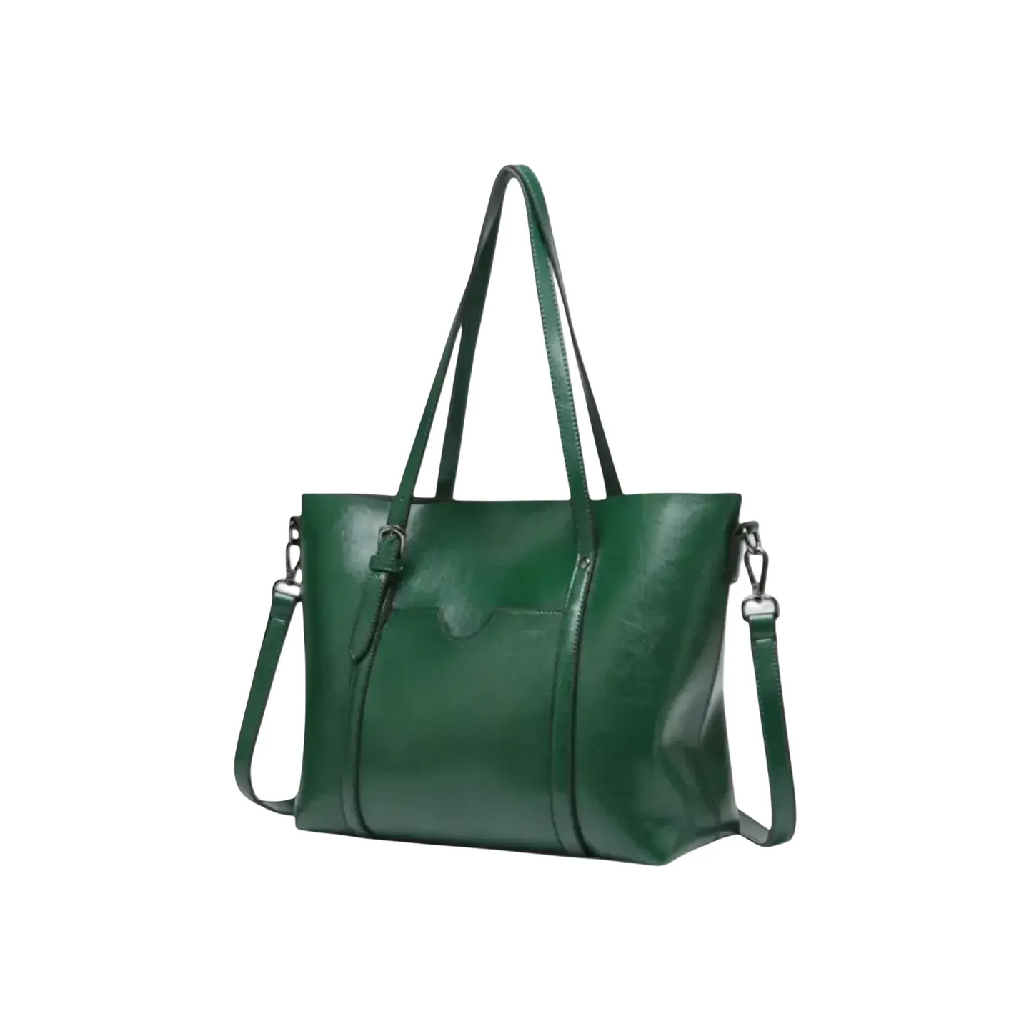 Borsa a spalla strutturata con chiusura a cerniera