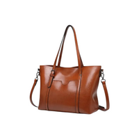 Borsa a spalla strutturata con chiusura a cerniera