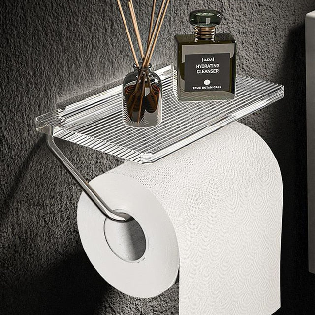 ChicHome™ Porte-Papier Toilette en Acrylique