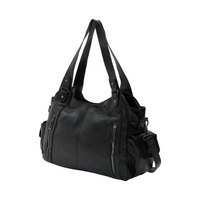 Borsa strutturata con zip e spazio aggiuntivo