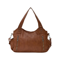 Borsa strutturata con zip e spazio aggiuntivo