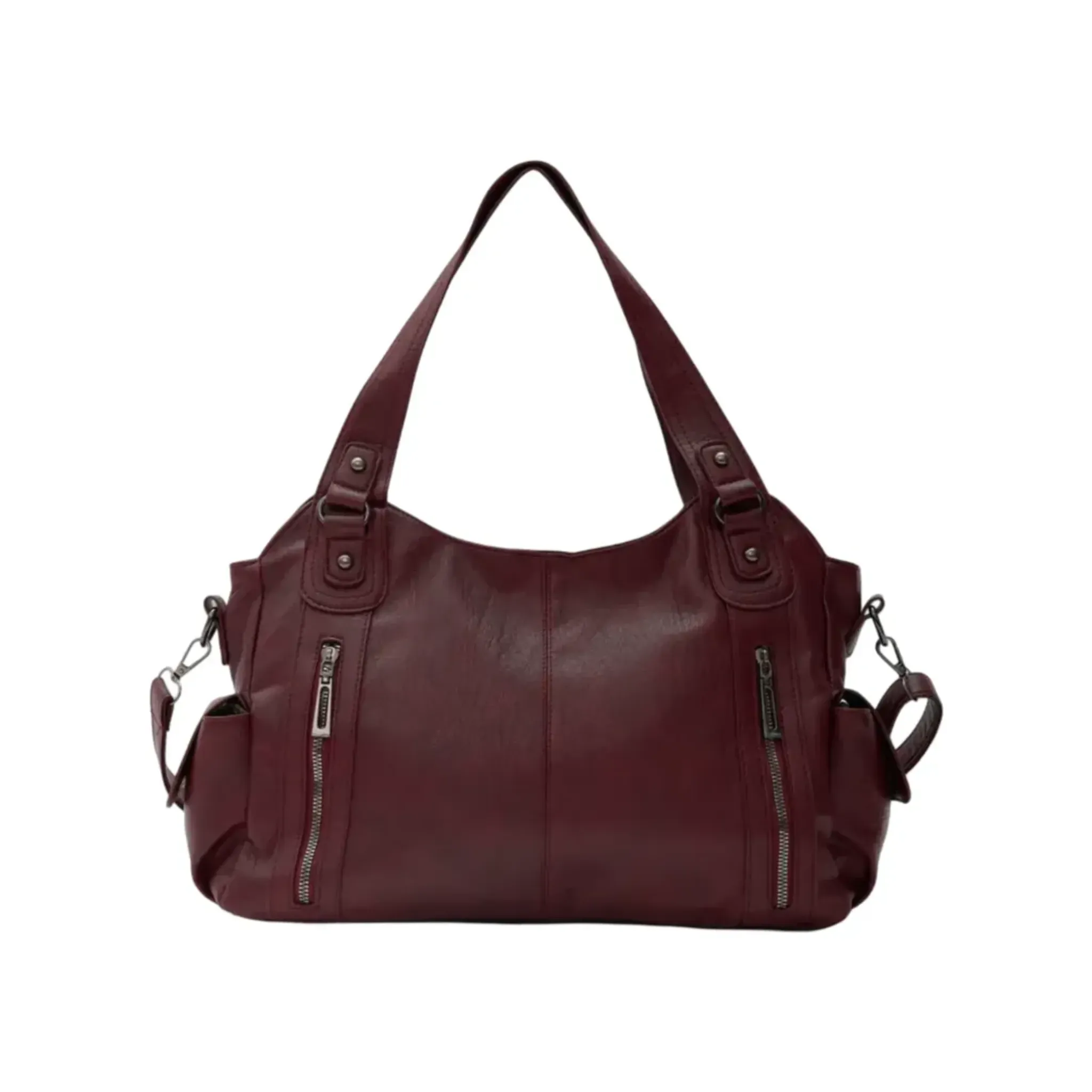 Borsa strutturata con zip e spazio aggiuntivo