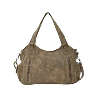 Borsa strutturata con zip e spazio aggiuntivo