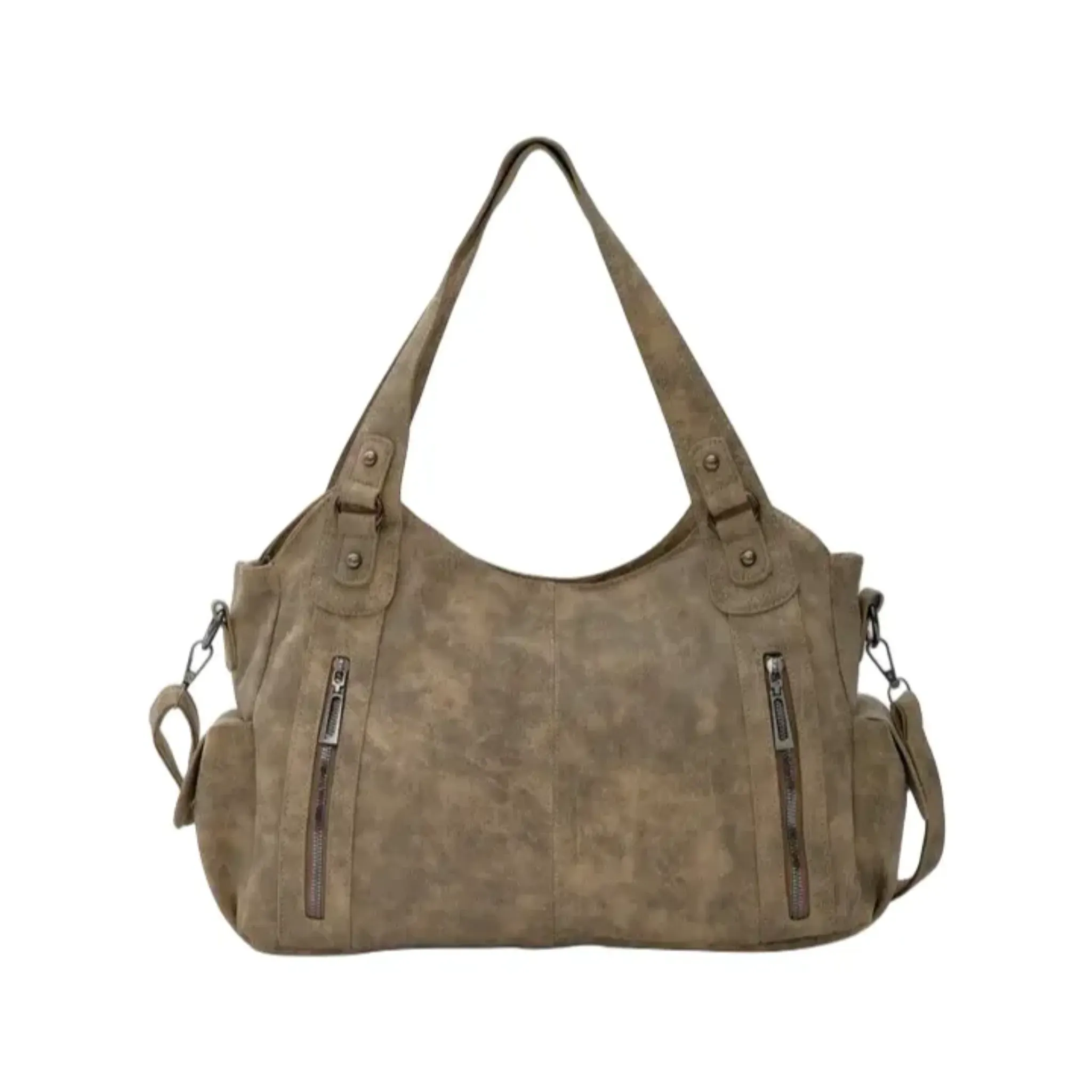 Borsa strutturata con zip e spazio aggiuntivo