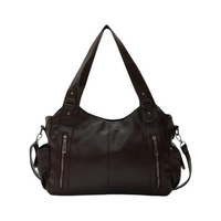 Borsa strutturata con zip e spazio aggiuntivo