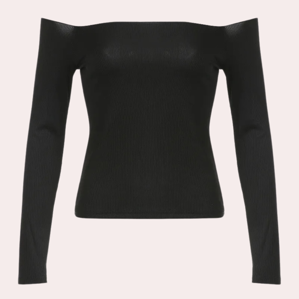 top spalle scoperte, maglia nera elegante, maglia spalle scoperte, maglia maniche lunghe elegante, moda donna, abbigliamento femminile, top eleganti, bluse donna, camicie donna, top moda, tendenze donna, abbigliamento casual donna, maglia elegante donna, stile casual femminile, moda femminile elegante, outfit donna casual moderno, top donna casual, abiti trendy donna, stile donna alla moda