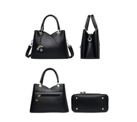 Borsa a tracolla con cerniera superiore | Accento ciliegia con tracolla convertibile