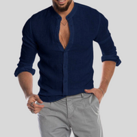 Camicia Lino Leggera Manica Lunga Casual