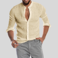 Camicia Lino Leggera Manica Lunga Casual