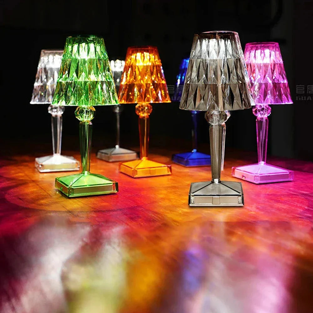 LuminousCrystal - Lampe de Table en Acrylique Cristal d'Art