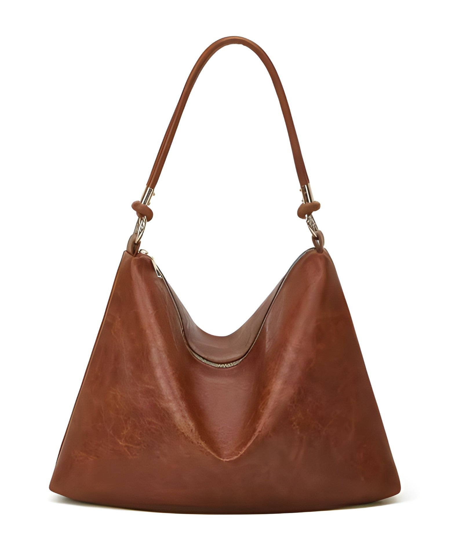 Borsa a spalla in pelle vegana | Design spazioso con cerniera unica