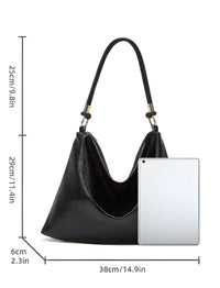 Borsa a spalla in pelle vegana | Design spazioso con cerniera unica