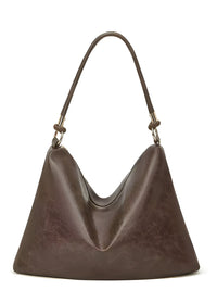 Borsa a spalla in pelle vegana | Design spazioso con cerniera unica