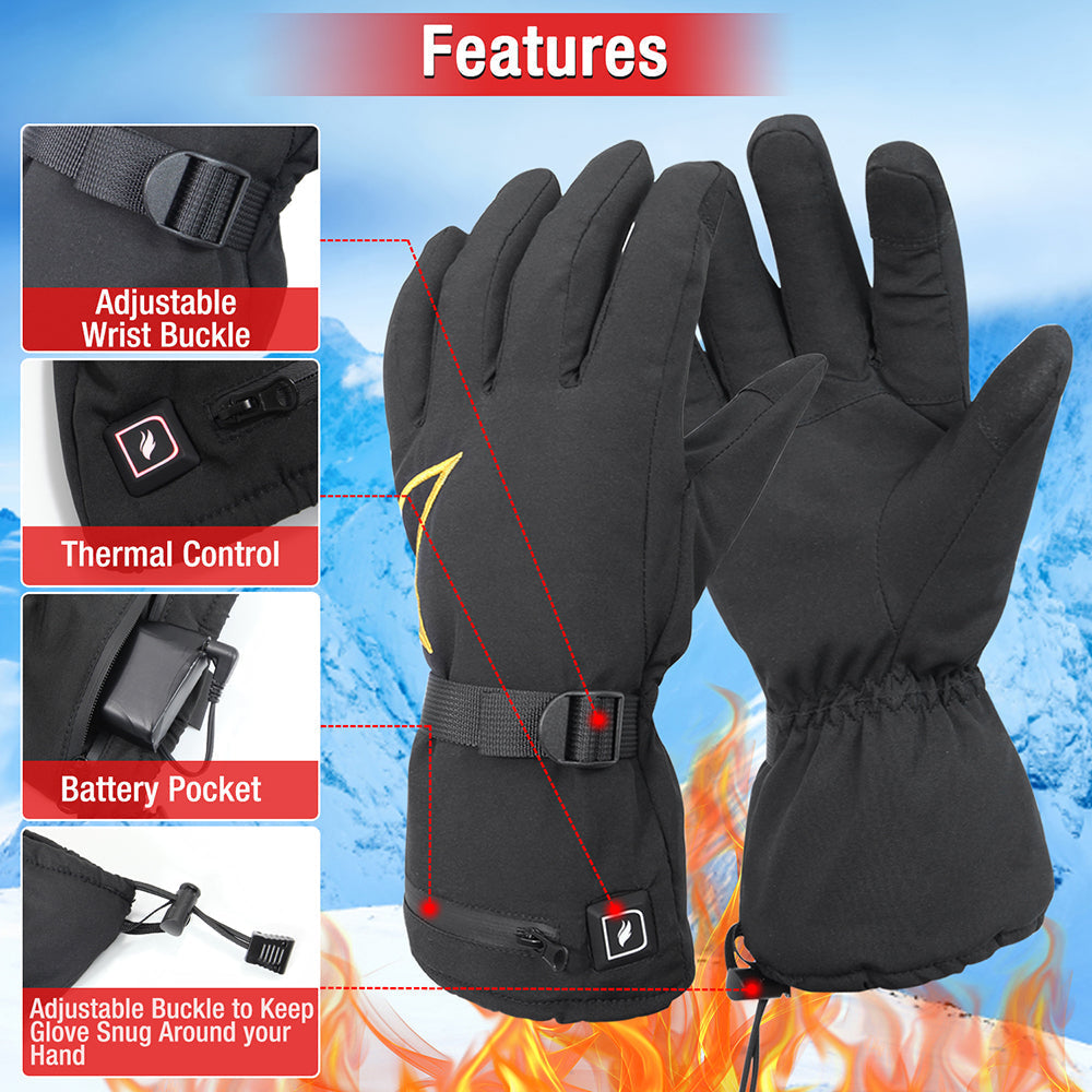 Guard®  Gants chauffants unisexes – Parfaits pour le ski, la moto et les aventures en plein air