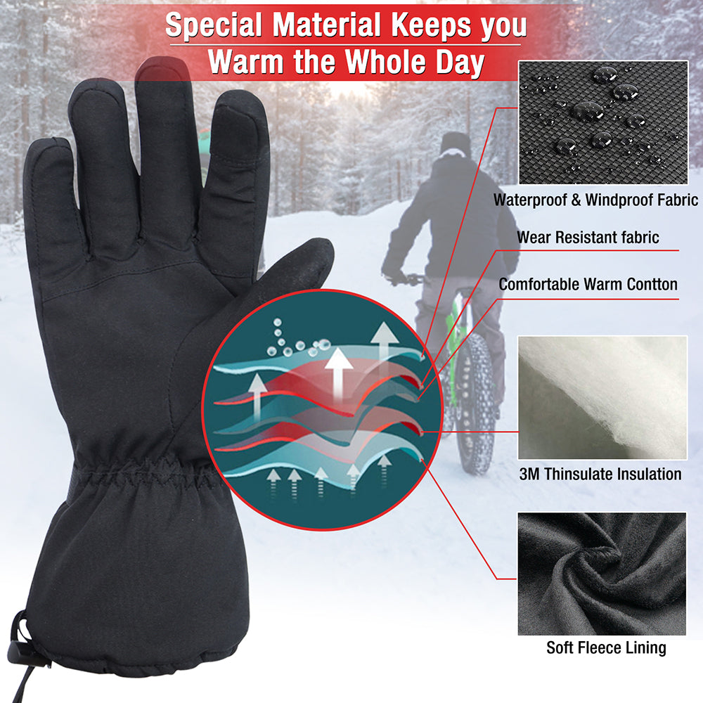 Guard®  Gants chauffants unisexes – Parfaits pour le ski, la moto et les aventures en plein air