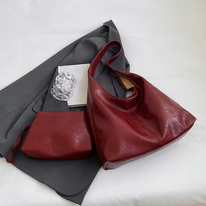 Chic - Borsa a mano vintage donna di grande formato e tendenza
