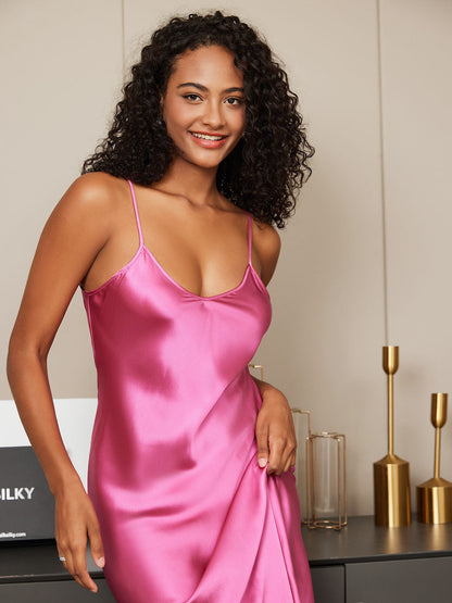 Evi - Chemise de Nuit/Robe Longue avec Bretelles Spaghetti