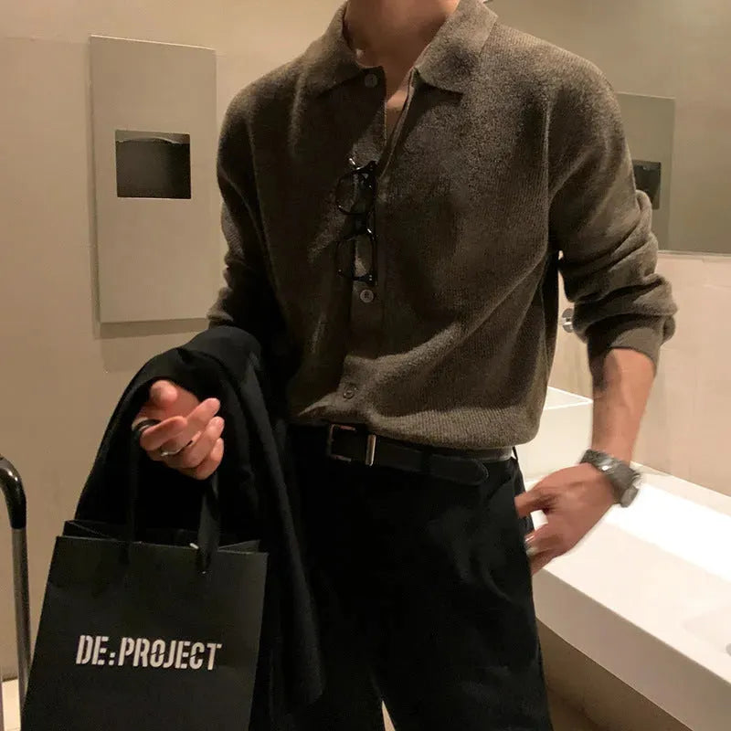 Maglione lungo a maniche lunghe da uomo