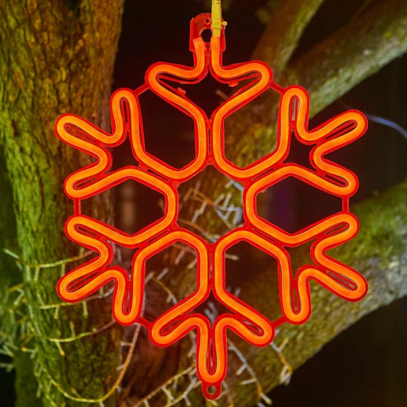 LumiSaga® Lumière LED Flocon de Neige Imperméable pour Une Décoration d'Hiver Magique