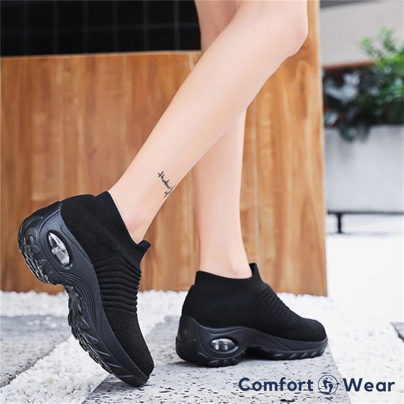 Scarpe Traforate Senza Lacci - Nero