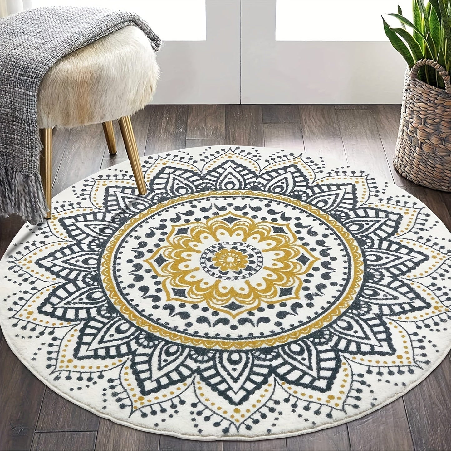 EthnoFloor® Tapis Boho – Un point focal antidérapant pour votre salon