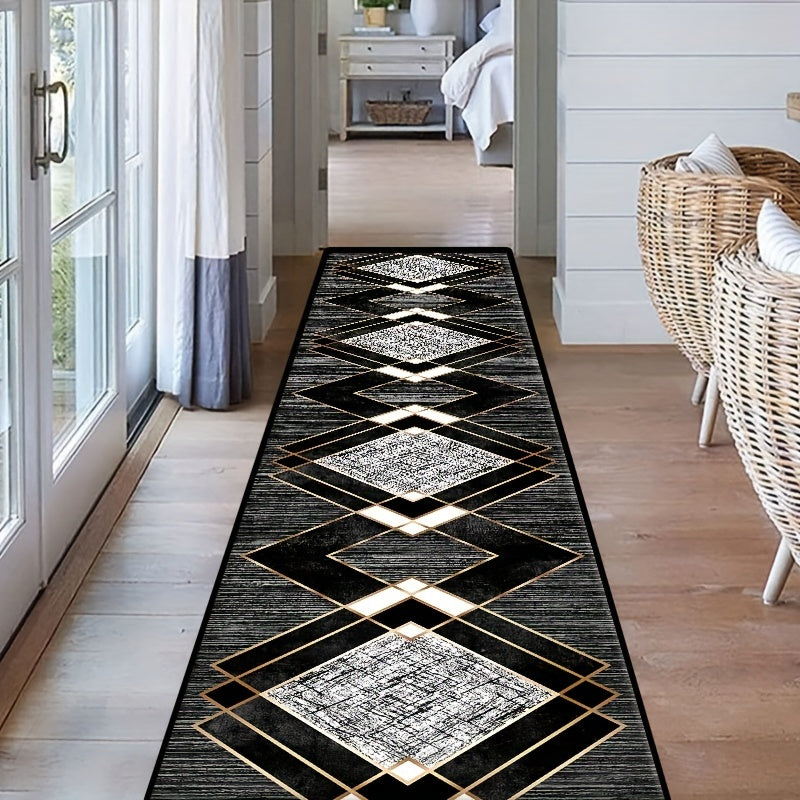 ElysianLuxe® Élégant Tapis de Couloir en Velours pour Entrées Stylées