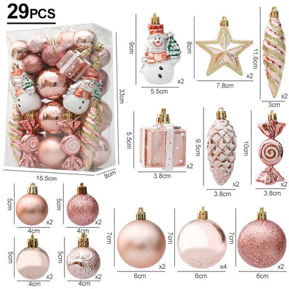 FestiveGlamour® Set Exclusif d'Ornements de Noël pour une Décoration Élégante