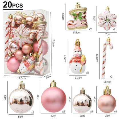 FestiveGlamour® Set Exclusif d'Ornements de Noël pour une Décoration Élégante