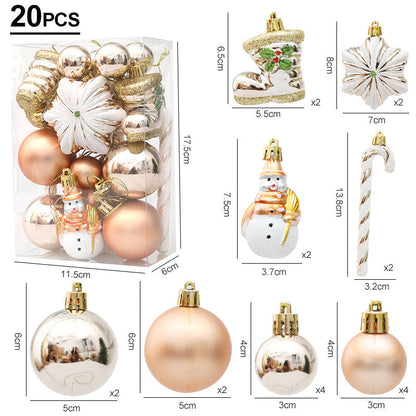 FestiveGlamour® Set Exclusif d'Ornements de Noël pour une Décoration Élégante