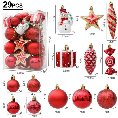 FestiveGlamour® Set Exclusif d'Ornements de Noël pour une Décoration Élégante