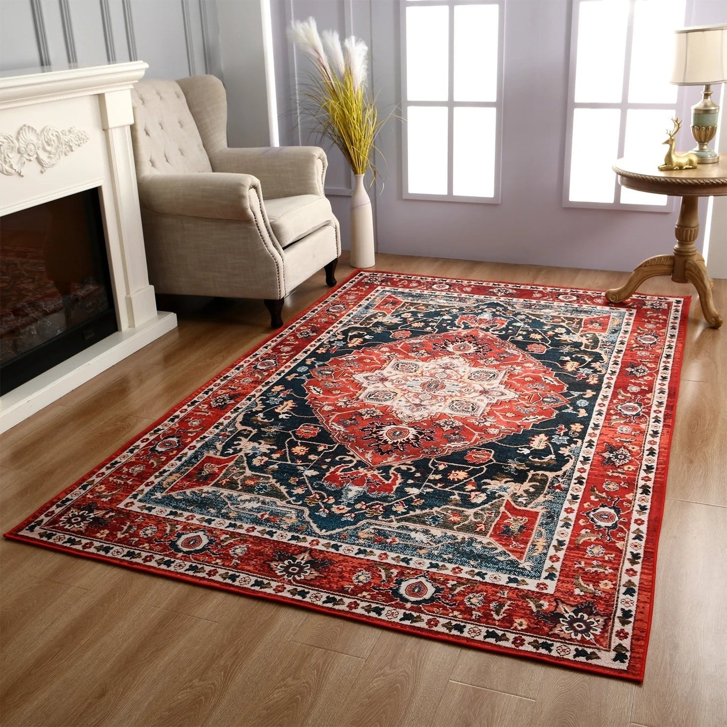 Tapis Oriental Vintage pour une convivialité élégante dans le salon