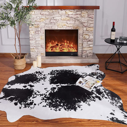 CosyLiving® Élégant Tapis en Faux Furon à Motif Vache – Confort et Style pour Votre Maison