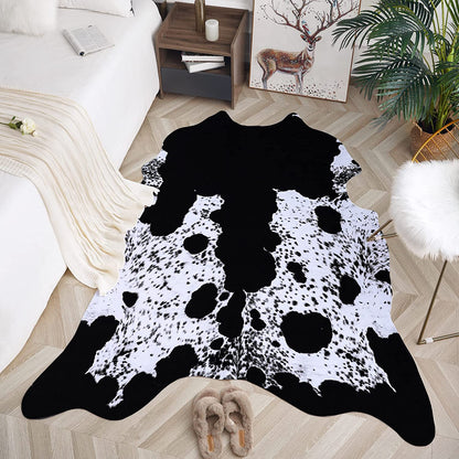 CosyLiving® Élégant Tapis en Faux Furon à Motif Vache – Confort et Style pour Votre Maison