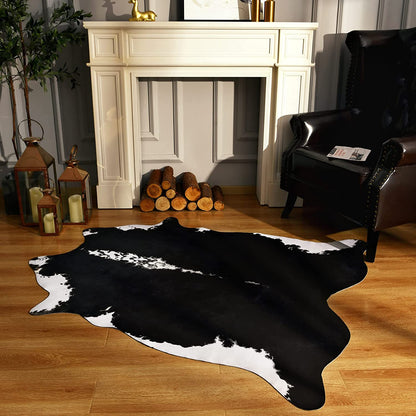 CosyLiving® Élégant Tapis en Faux Furon à Motif Vache – Confort et Style pour Votre Maison