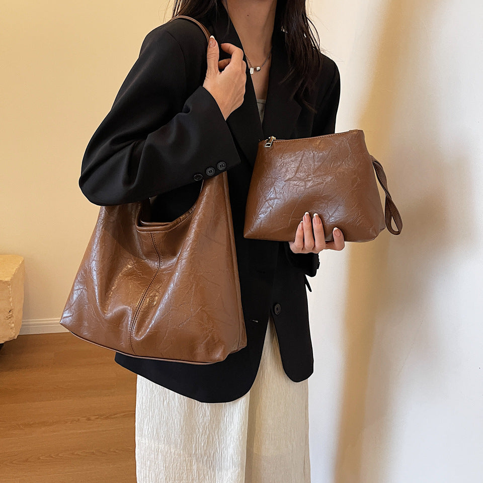 Chic - Borsa a mano vintage donna di grande formato e tendenza