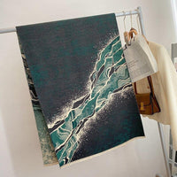 Sciarpa in Jacquard con Motivo Astratto