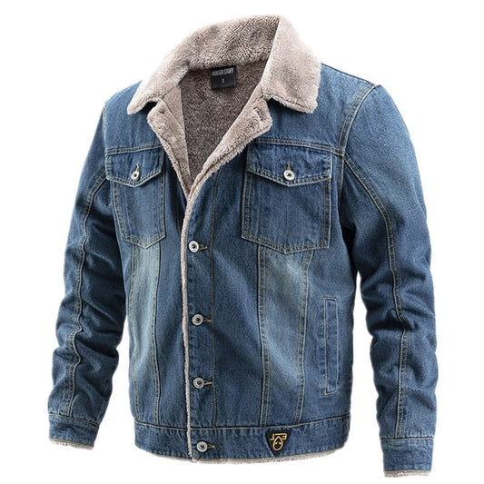 Veste en denim confortable, chaude et parfaite pour un style décontracté ou chic