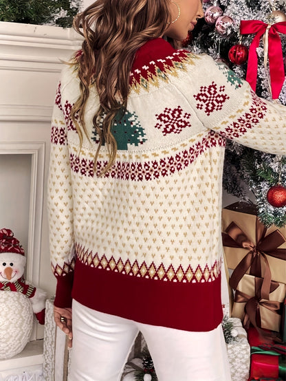 Pullover de Noël à Col Rond pour Femmes Lea®