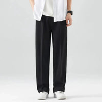 Pantaloni da Uomo in Ghiaccio Seta Freschi Drappeggio Elegante