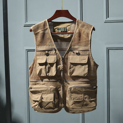 Gilet de pêche homme sans manche vintage