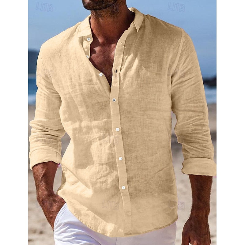 Camicia Casual da Uomo in Lino