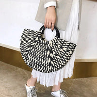 Set di Cappello e Borsa in Paglia